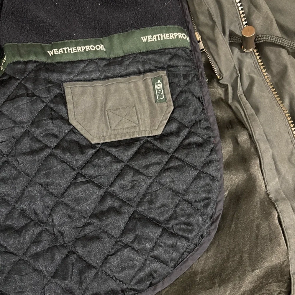 Weatherproof Men’s Multi-pocket Jacket with Detachable Lining Size XL w/ Leather